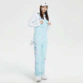 Pantalones de snowboard con peto de esquí para mujer, con estilo e invernal, para descubrir la montaña